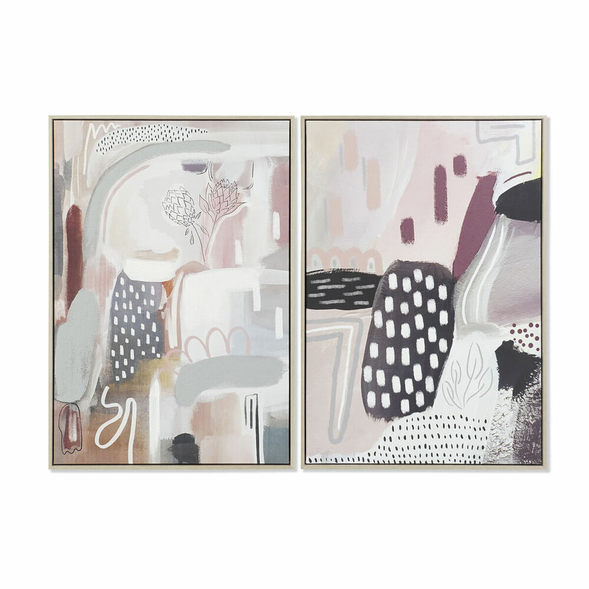 Tavla DKD Home Decor 63 x 4,5 x 93 cm Abstrakt Urban (2 antal) - 4