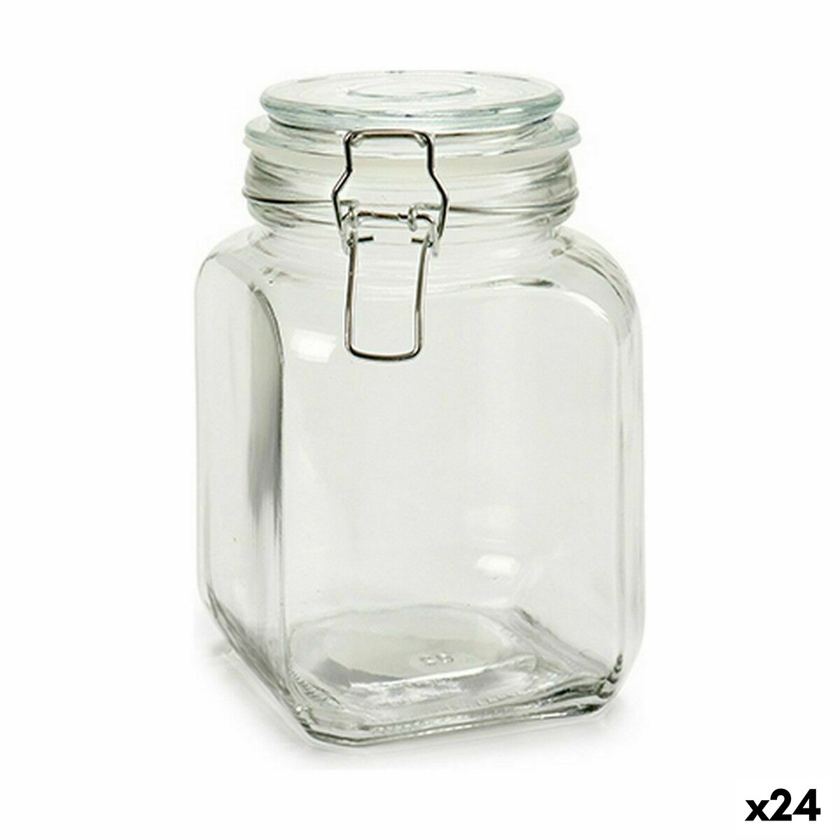 Burk Hermetisk stängning Silvrig Aluminium 1,2 L 11 x 17 x 11 cm (24 antal)