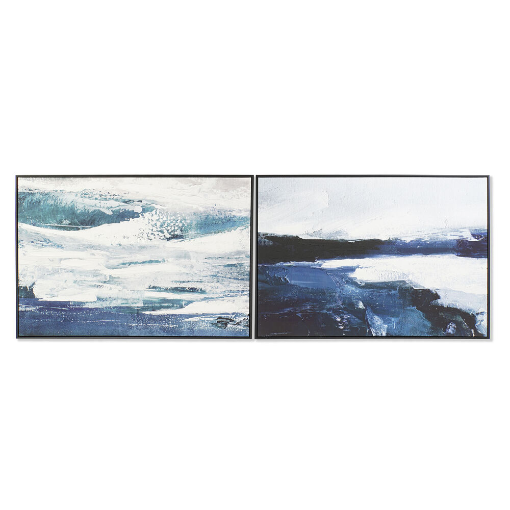 Tavla DKD Home Decor Hav och ocean 122,5 x 4,5 x 83 cm (2 antal)