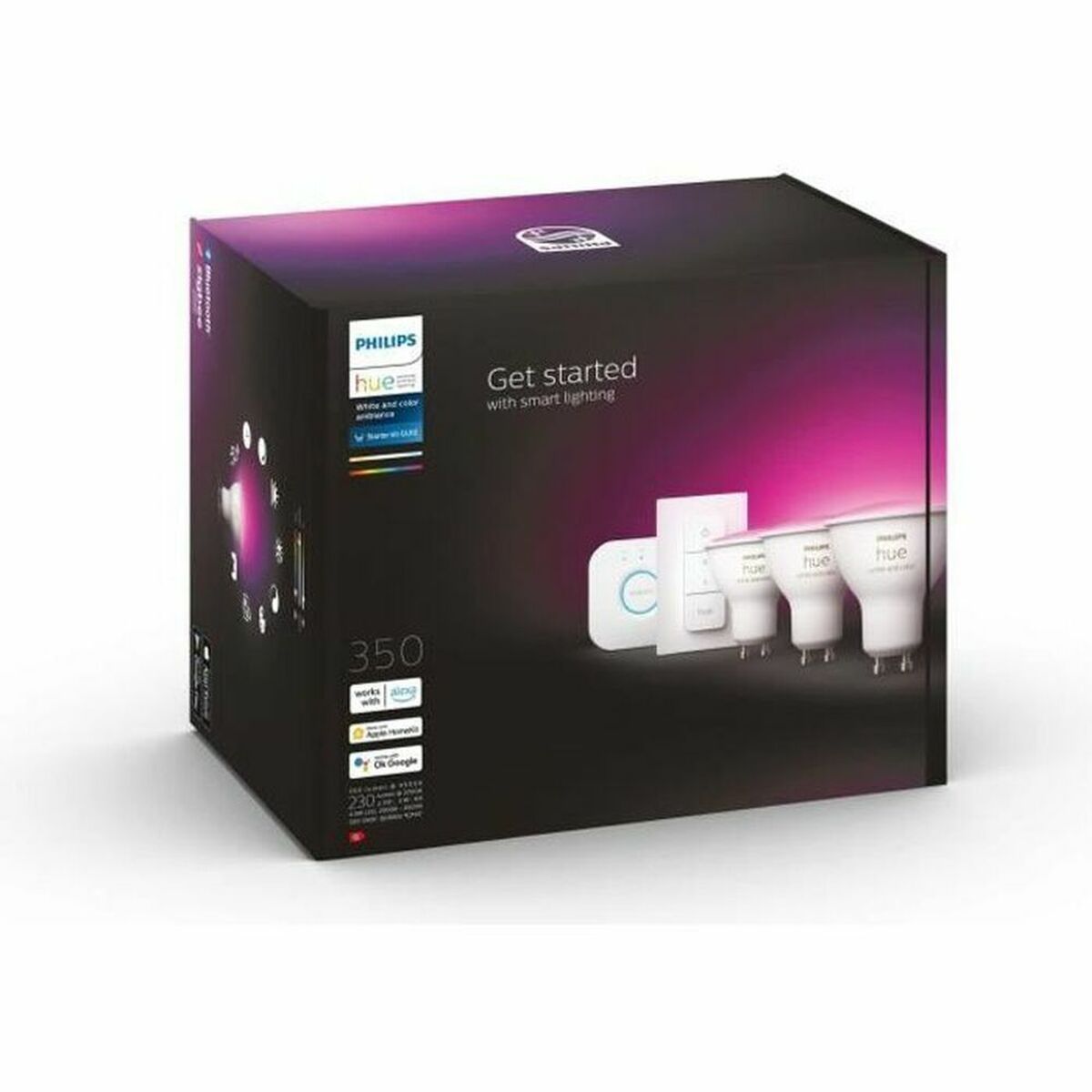 LED-lampa Philips Kit de inicio GU10 Vit G GU10 350 lm (6500 K) (3 antal) - 2