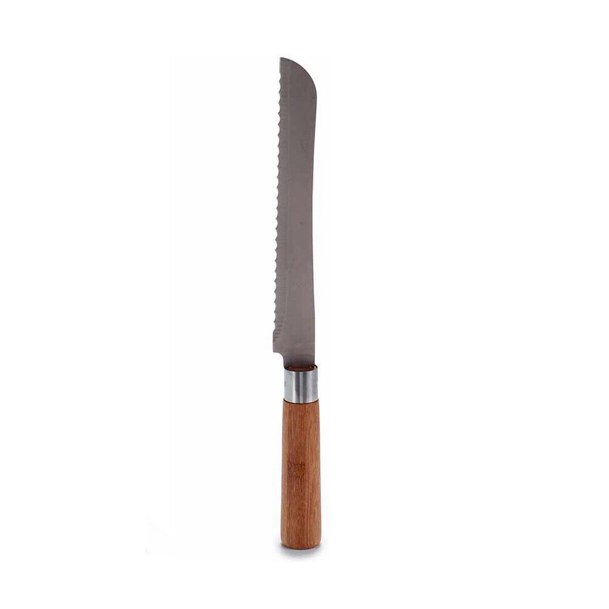 Tandad kniv 2,8 x 2,5 x 32 cm Rostfritt stål Bambu (12 antal) - 2