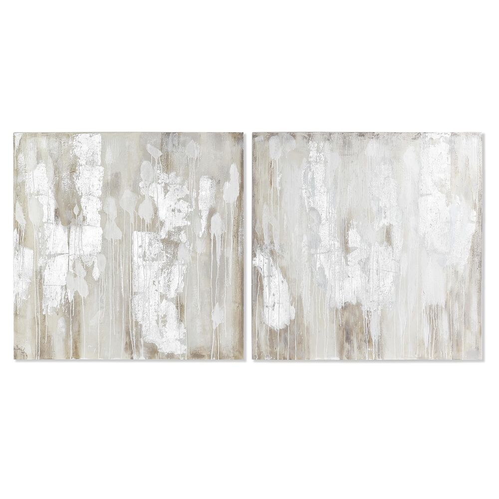 Tavla DKD Home Decor 100 x 3,7 x 100 cm Abstrakt Modern (2 antal)