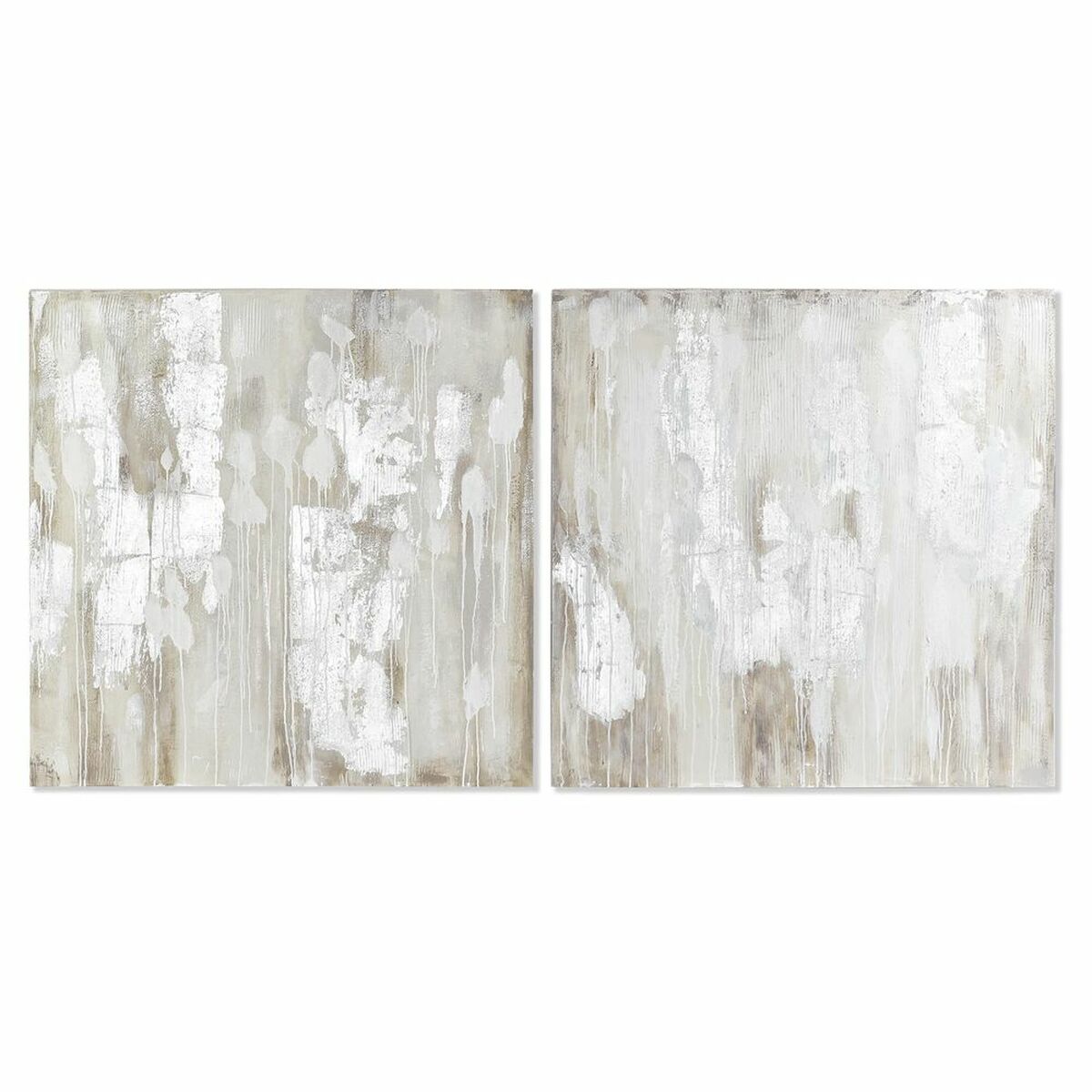 Tavla DKD Home Decor 100 x 3,7 x 100 cm Abstrakt Modern (2 antal) - 4