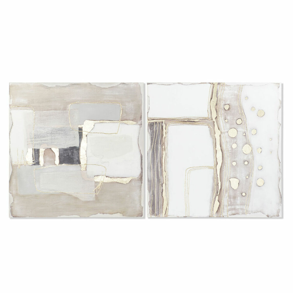 Tavla DKD Home Decor 90 x 3,7 x 90 cm Abstrakt Urban (2 antal) - 4