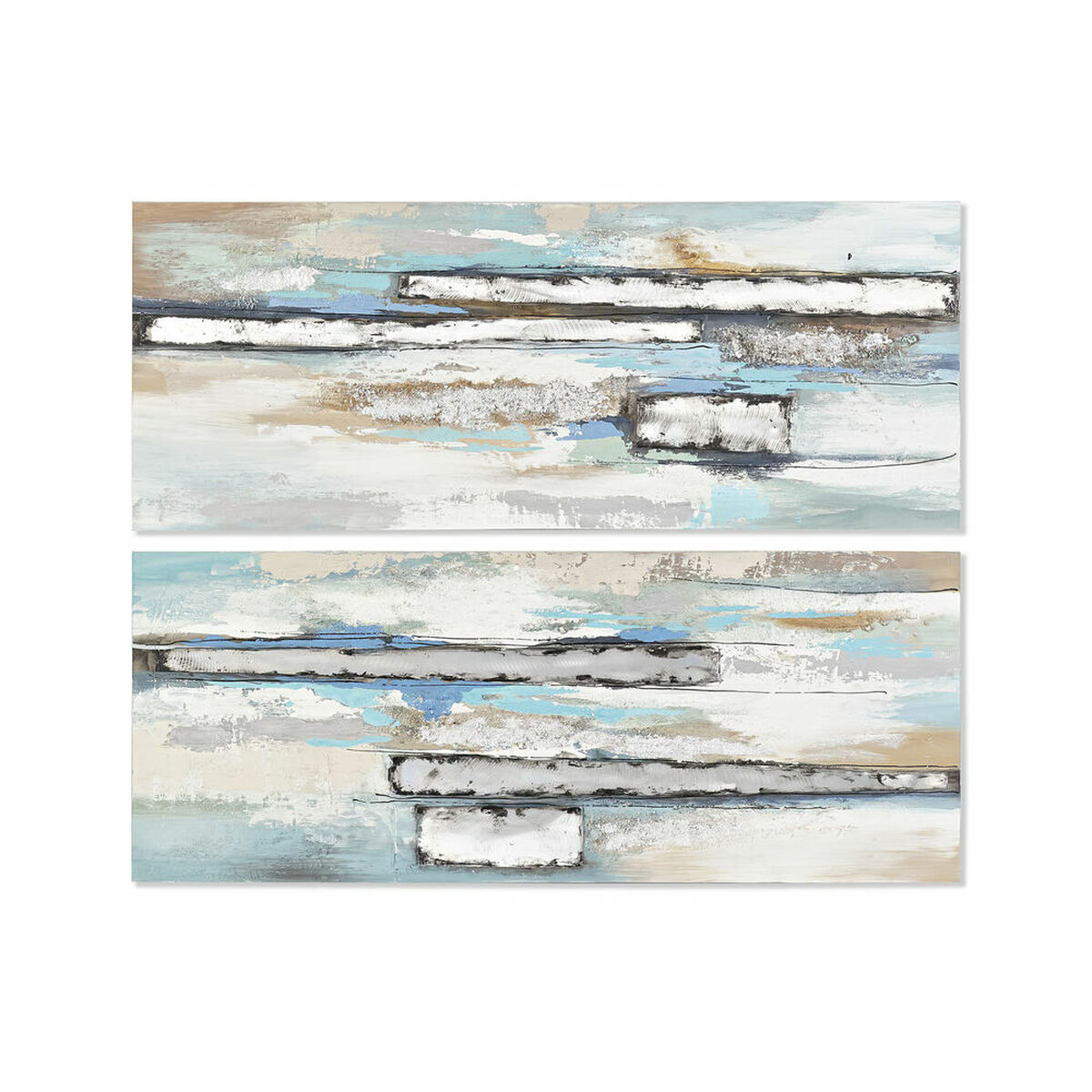 Tavla DKD Home Decor 150 x 3 x 60 cm Abstrakt Modern (2 antal) - 4