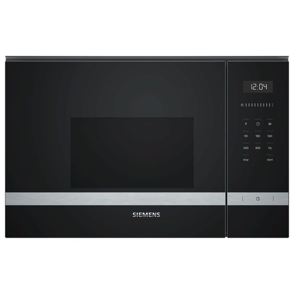 Inbyggnadsmikrovågsugn Siemens AG BF525LMS0 20 L 1270W 800 W Svart Svart/Silvrig 20 L