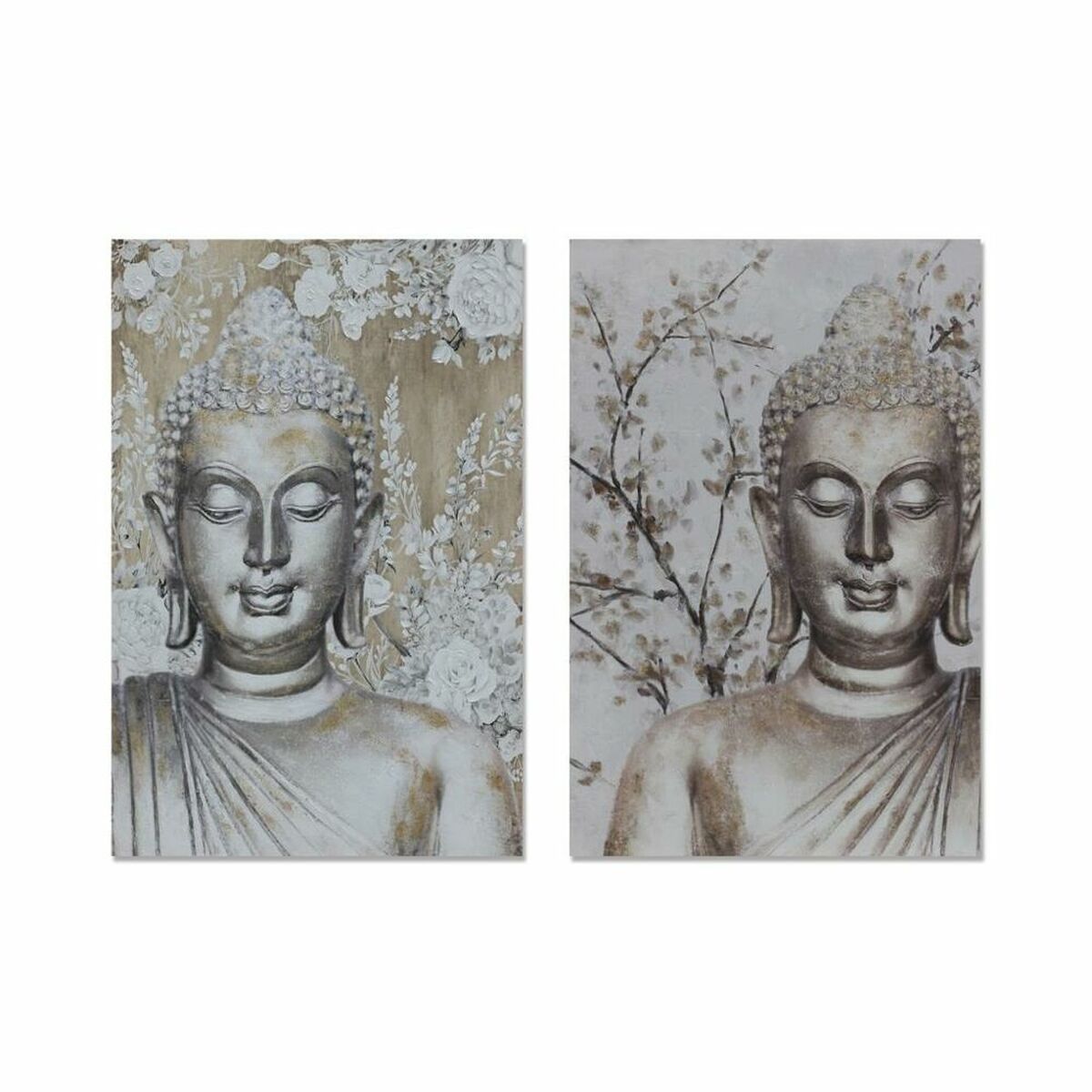 Tavla DKD Home Decor 80 x 2,8 x 120 cm Buddha Orientalisk (2 antal) - 4