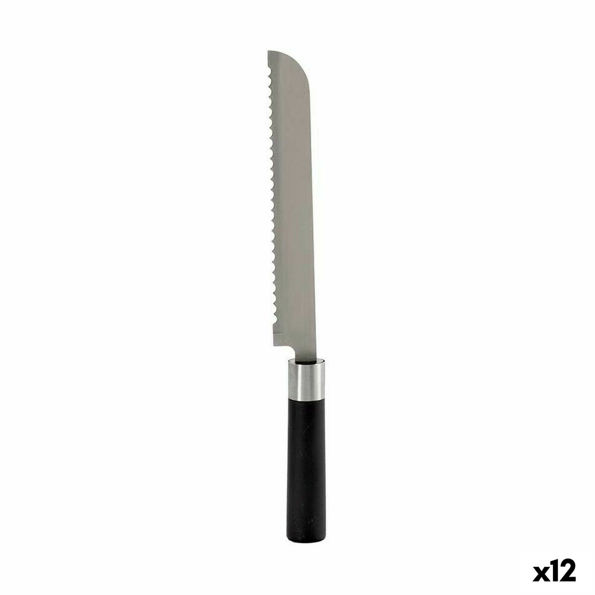 Tandad kniv 3,5 x 2 x 33 cm Rostfritt stål Plast (12 antal)