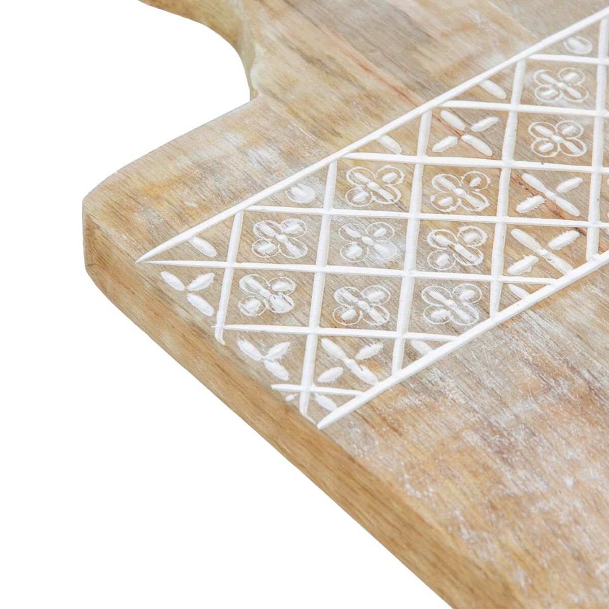 Skärbräda 21 x 40,5 x 3 cm Vit Mangoträ - 3