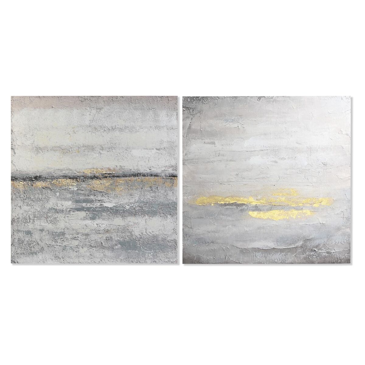 Tavla DKD Home Decor 100 x 2,8 x 100 cm Abstrakt Modern (2 antal)