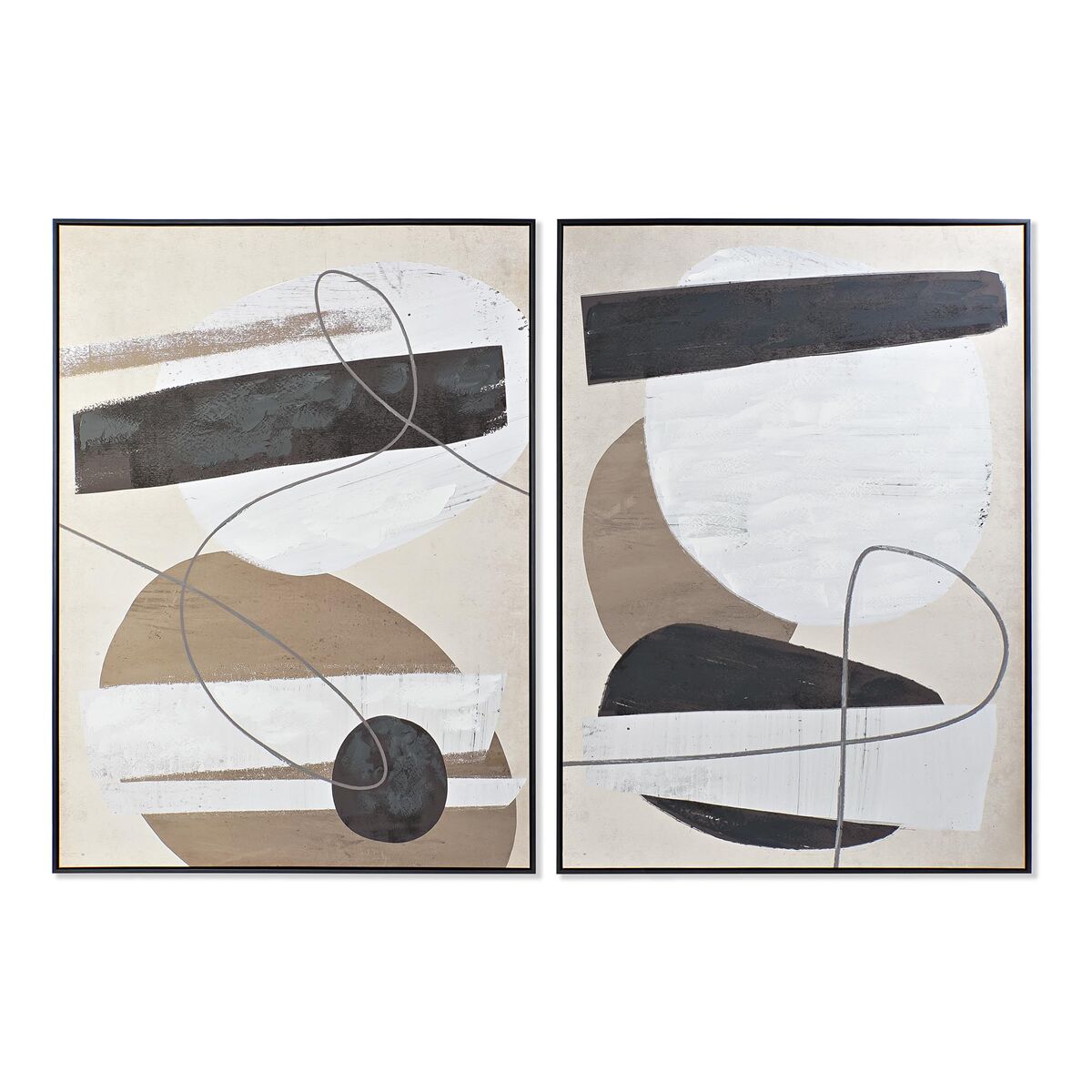 Tavla DKD Home Decor 103 x 4,5 x 144 cm Abstrakt (2 antal)