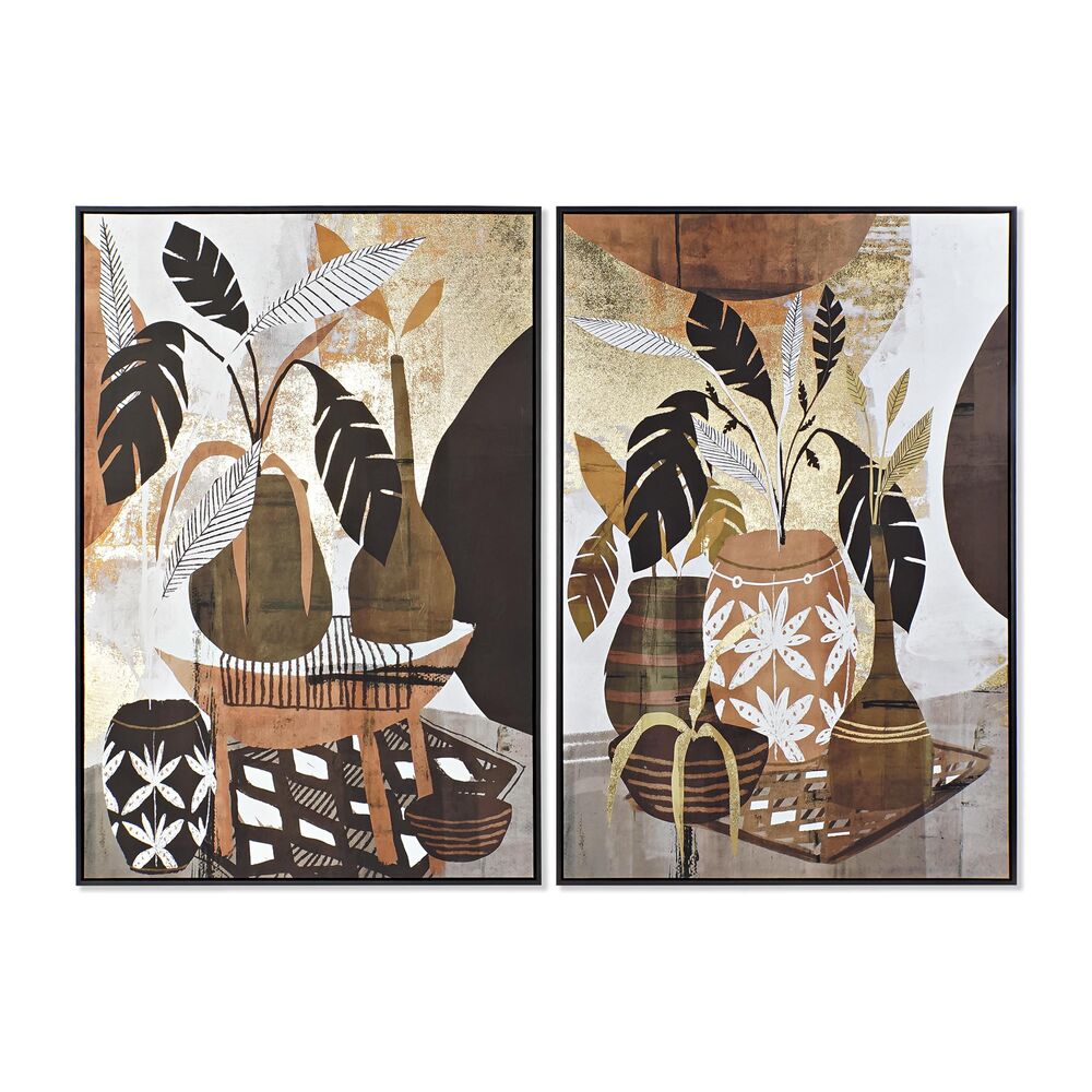 Tavla DKD Home Decor 83 x 4,5 x 123 cm Vas Kolonial (2 antal)