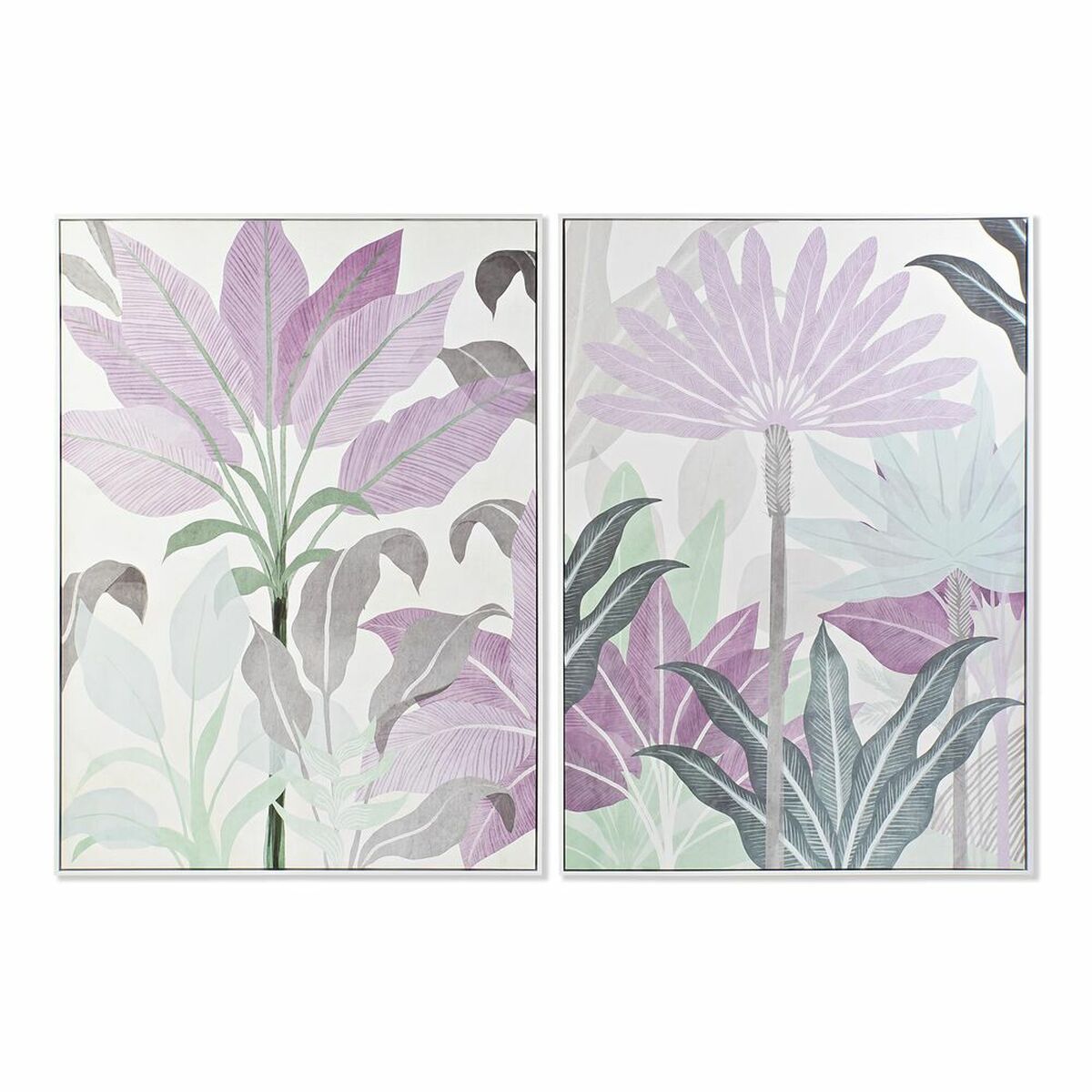 Tavla DKD Home Decor 103,5 x 4,5 x 144 cm Tropiskt (2 antal)