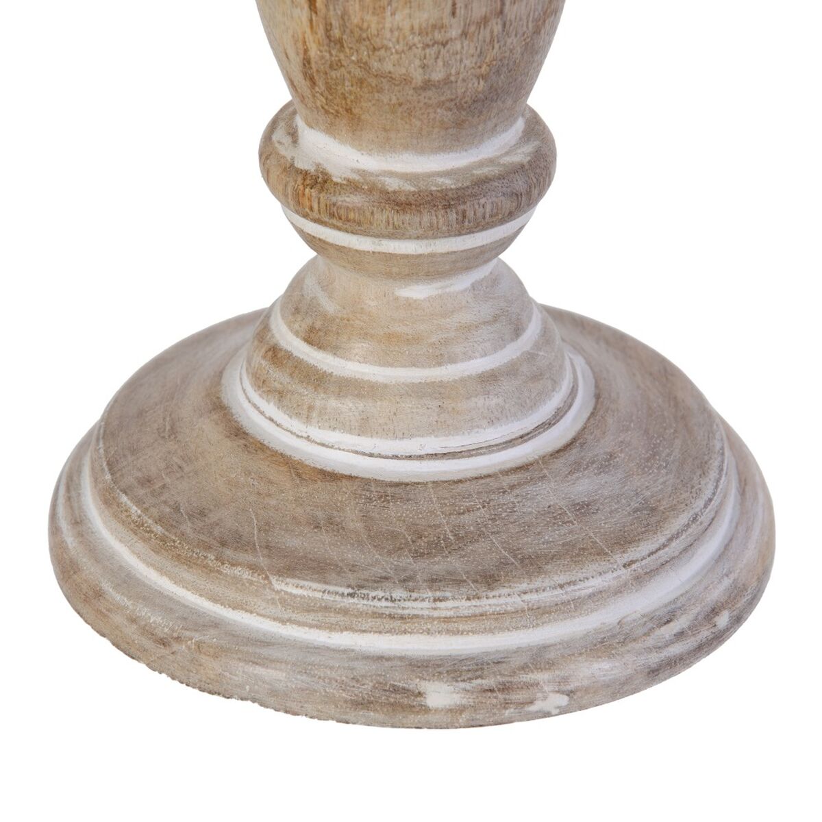 Ljusstakar 14 x 14 x 37,5 cm Metall Trä Vit (3 antal) - 2