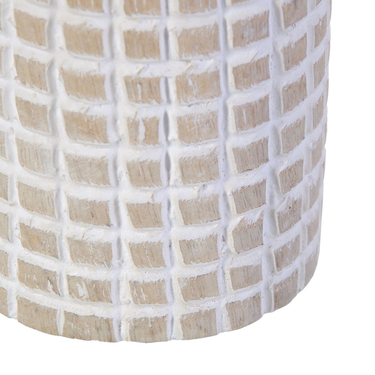 Ljusstakar 10,5 x 10,5 x 25 cm Vit Mangoträ (3 antal) - 2
