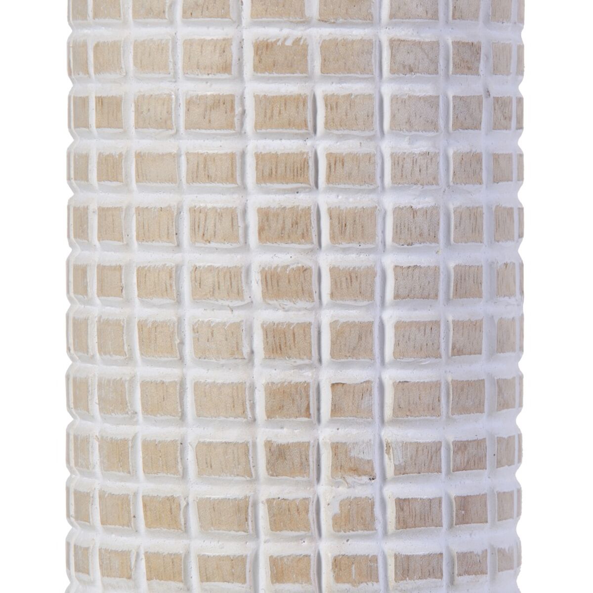 Ljusstakar 10,5 x 10,5 x 25 cm Vit Mangoträ (3 antal) - 3