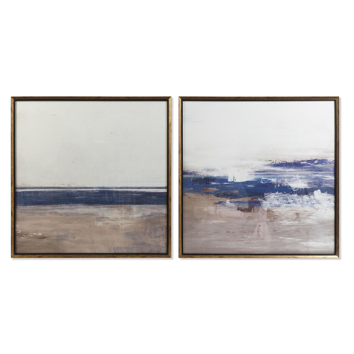 Tavla DKD Home Decor Abstrakt 80 x 3 x 80 cm Modern (2 antal)