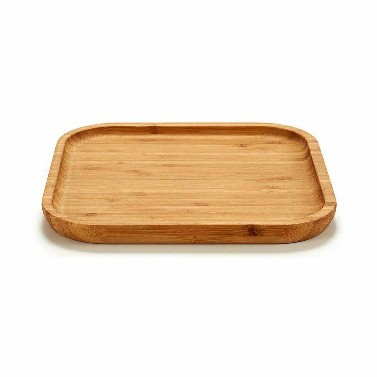 Snacksbricka Fyrkantig Brun Bambu 20 x 1,5 x 20 cm (12 antal) - 2