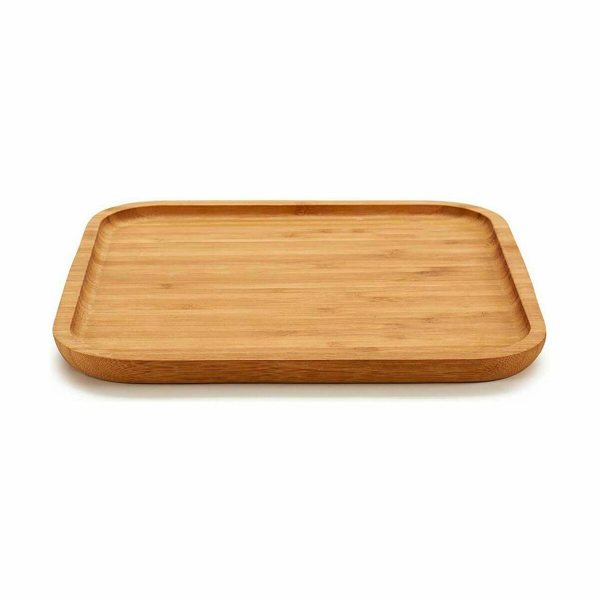 Snacksbricka Fyrkantig Brun Bambu 25 x 1,5 x 25 cm (12 antal) - 2