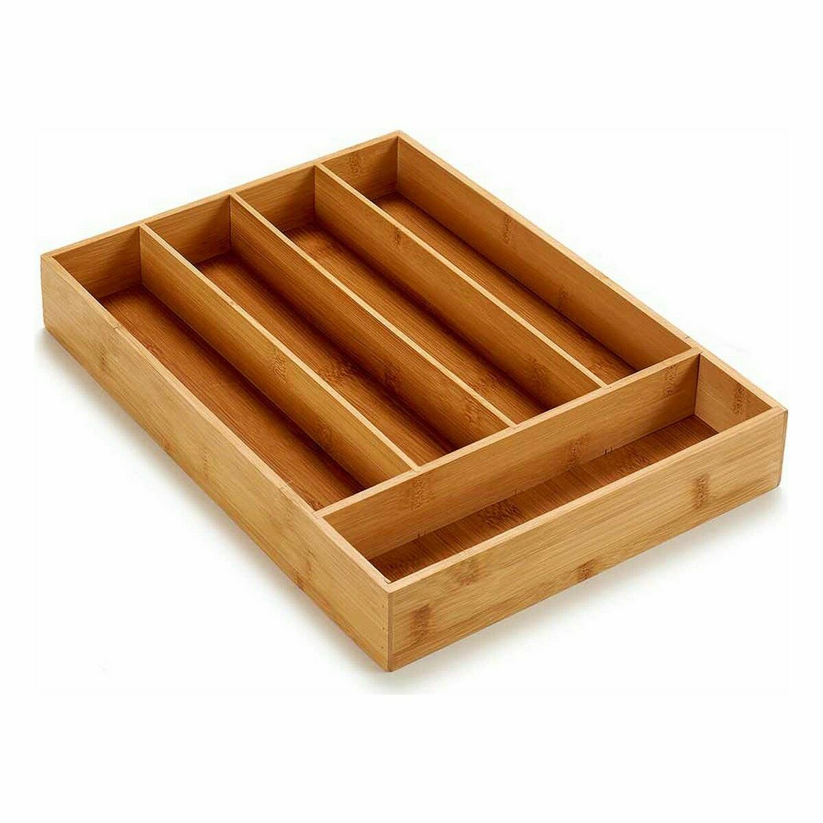 Besticks-sortering Brun Bambu 25,5 x 5 x 35,5 cm (12 antal) - 2