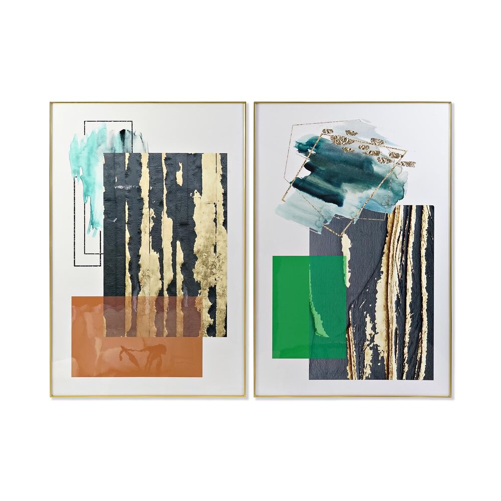 Tavla DKD Home Decor Abstrakt 80 x 3 x 120 cm (2 antal)