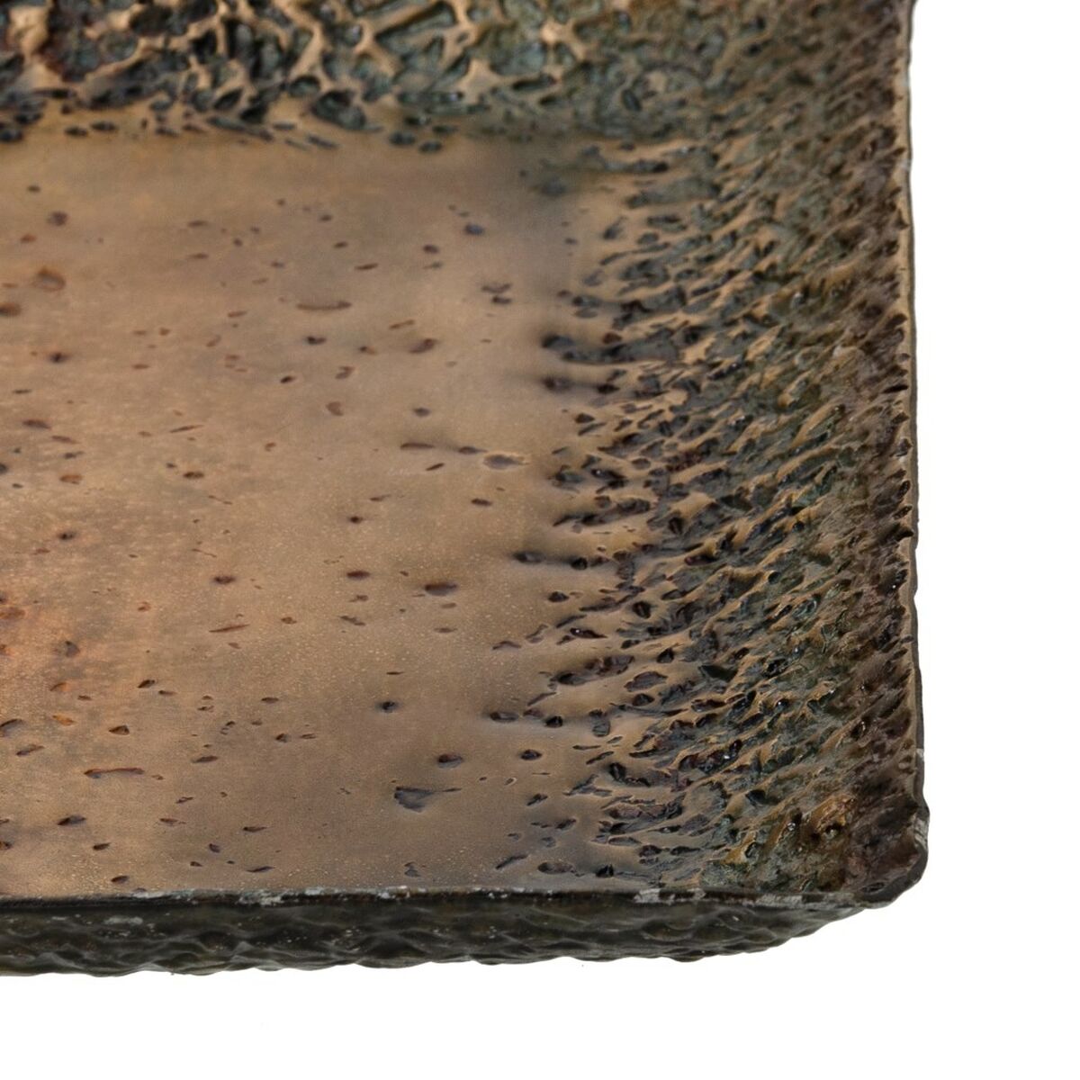 Snacksbricka 24,5 x 24,5 x 2 cm Aluminium Brons - 3
