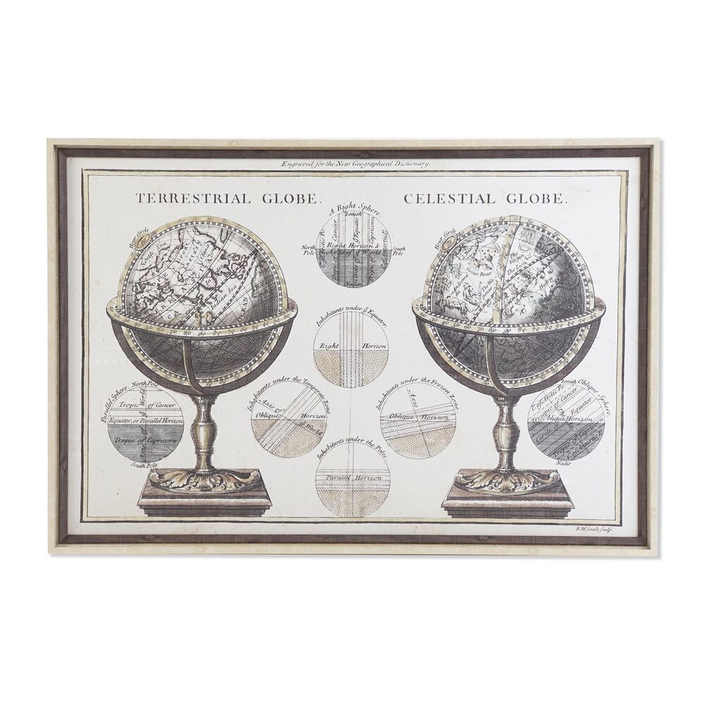 Tavla DKD Home Decor Världskarta (95 x 3 x 65 cm)