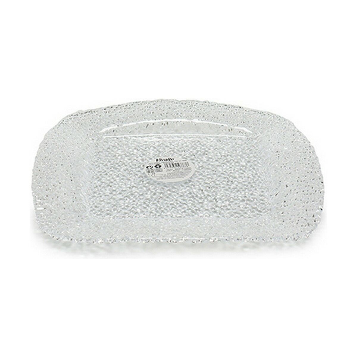Platt skål Glamour Transparent Glas 27 x 2,5 x 27 cm (6 antal) - 2