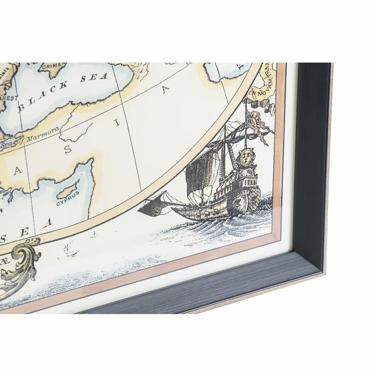 Tavla DKD Home Decor Världskarta (83,5 x 3 x 63,5 cm) - 5
