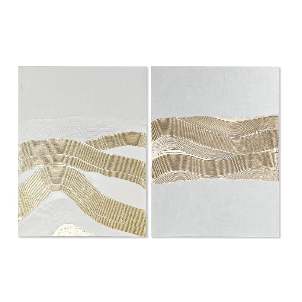 Tavla DKD Home Decor Abstrakt 76 x 2,5 x 101,6 cm (2 antal)