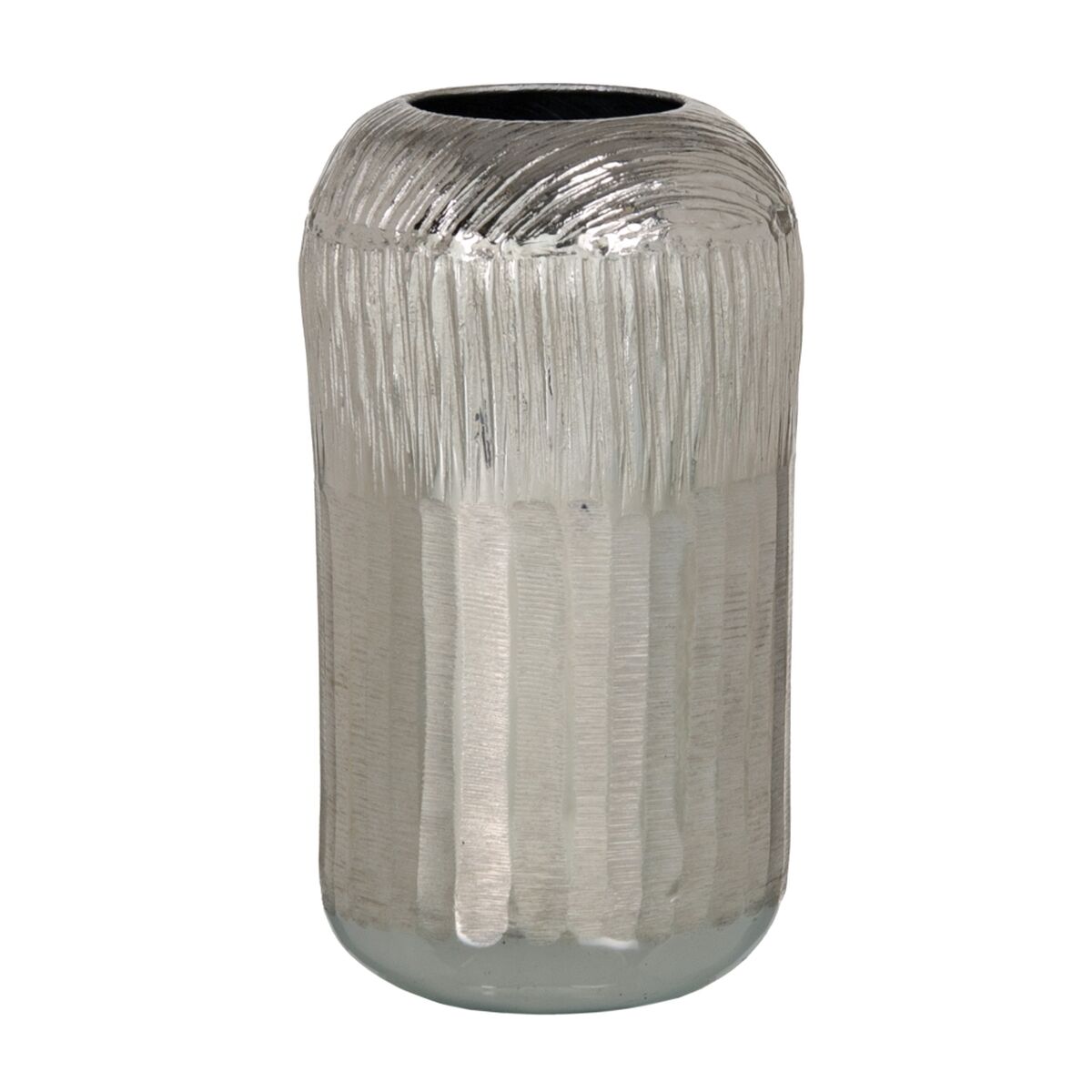 Vas 15 x 15 x 28 cm Silver Aluminium