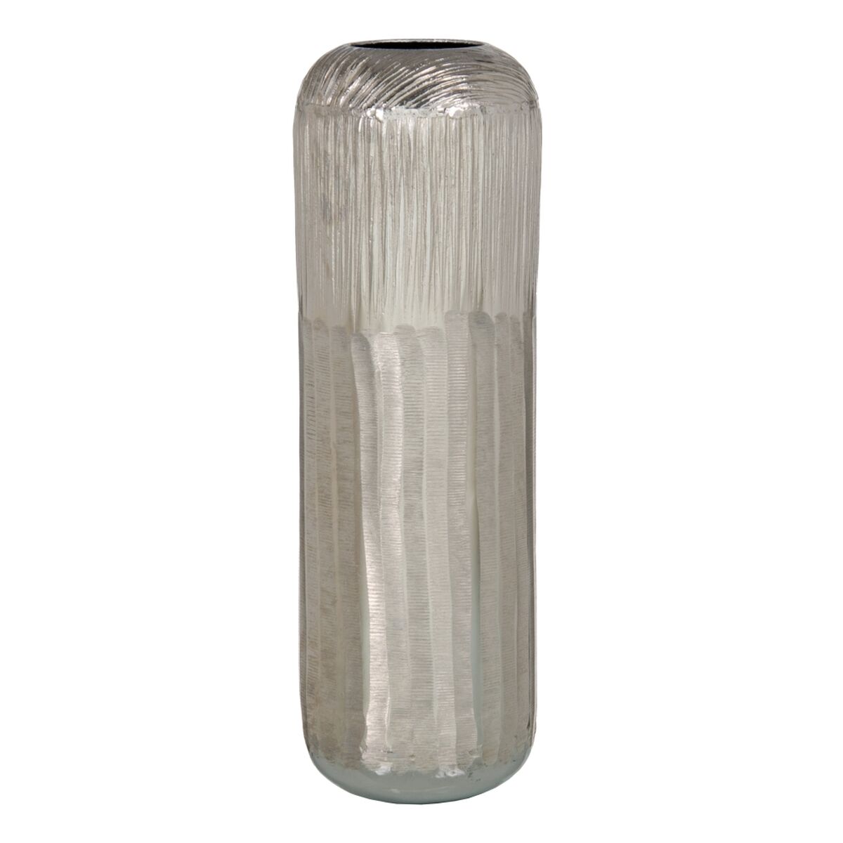 Vas 15 x 15 x 48 cm Silver Aluminium