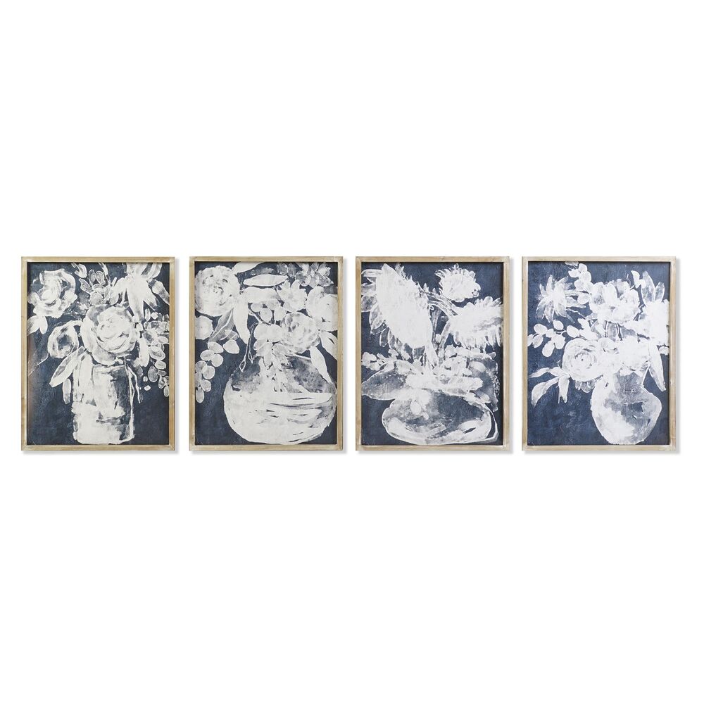 Tavla DKD Home Decor 55 x 2 x 70 cm Vas Shabby Chic (4 Delar)