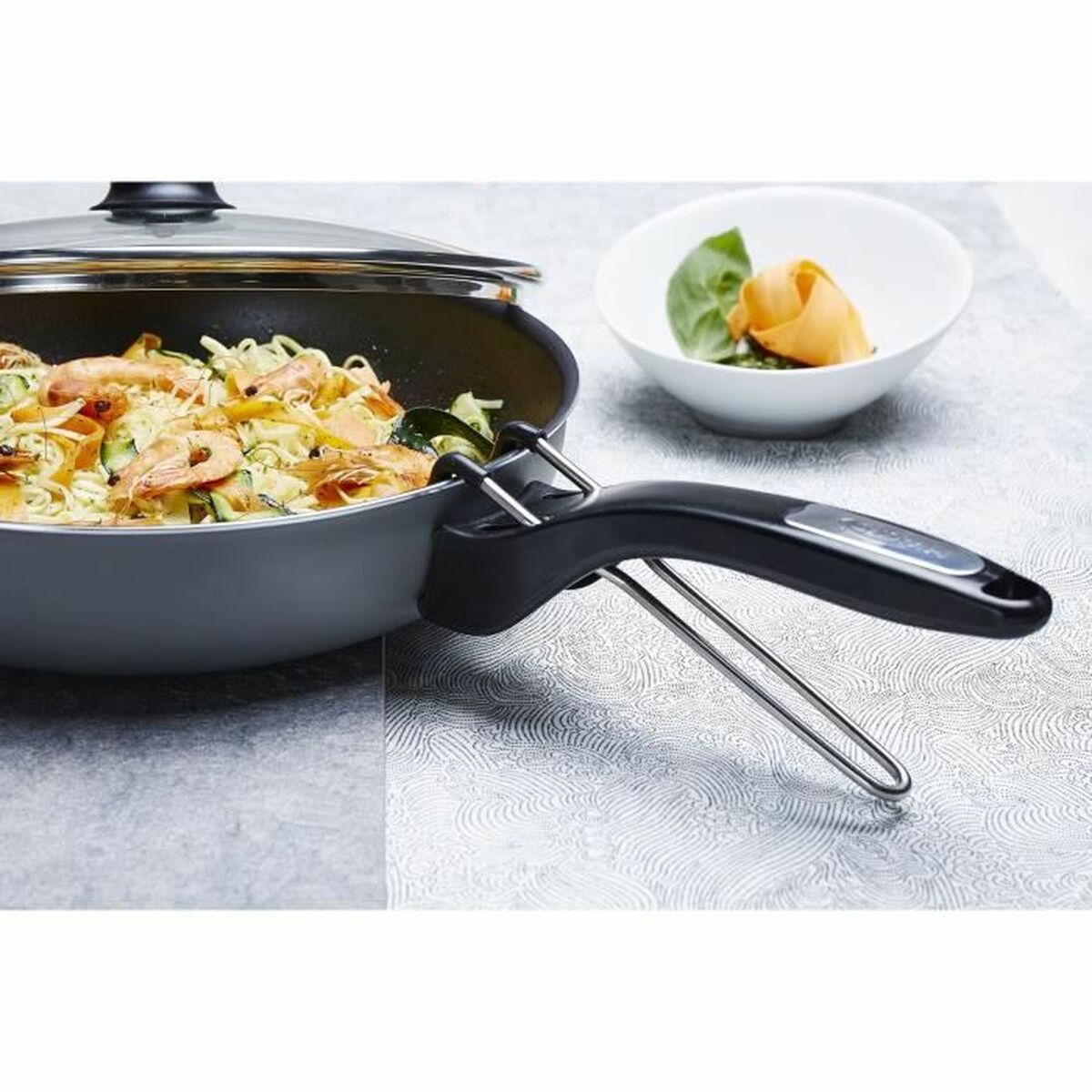 Stekpanna Sitram Svart Aluminium Ø 28 cm - 2