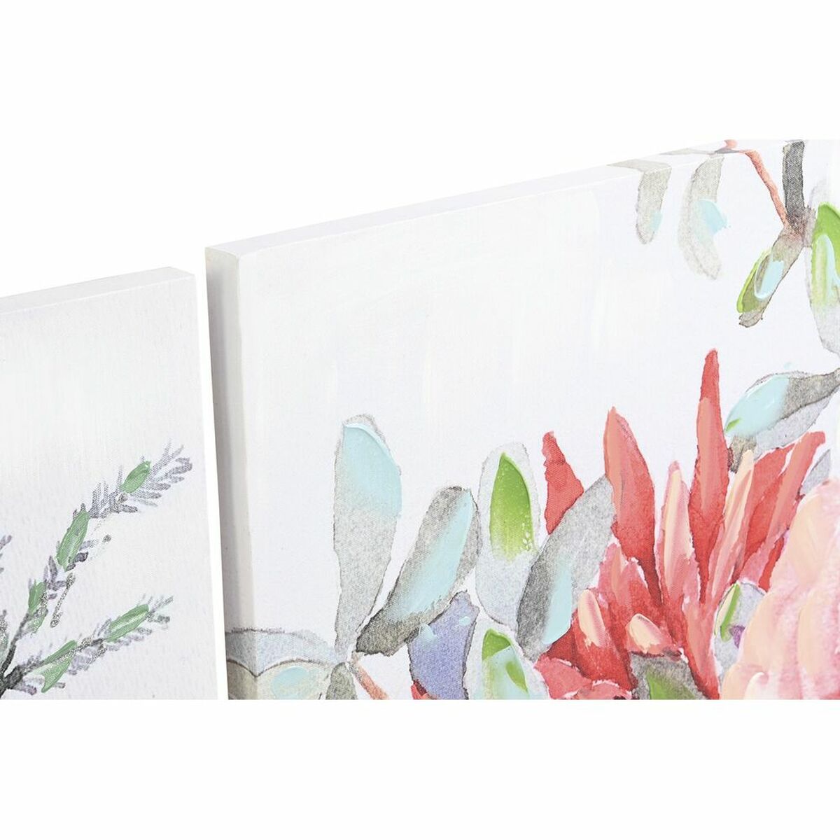 Tavla DKD Home Decor 150,5 x 2,7 x 60 cm Virágok Shabby Chic (2 antal) - 6