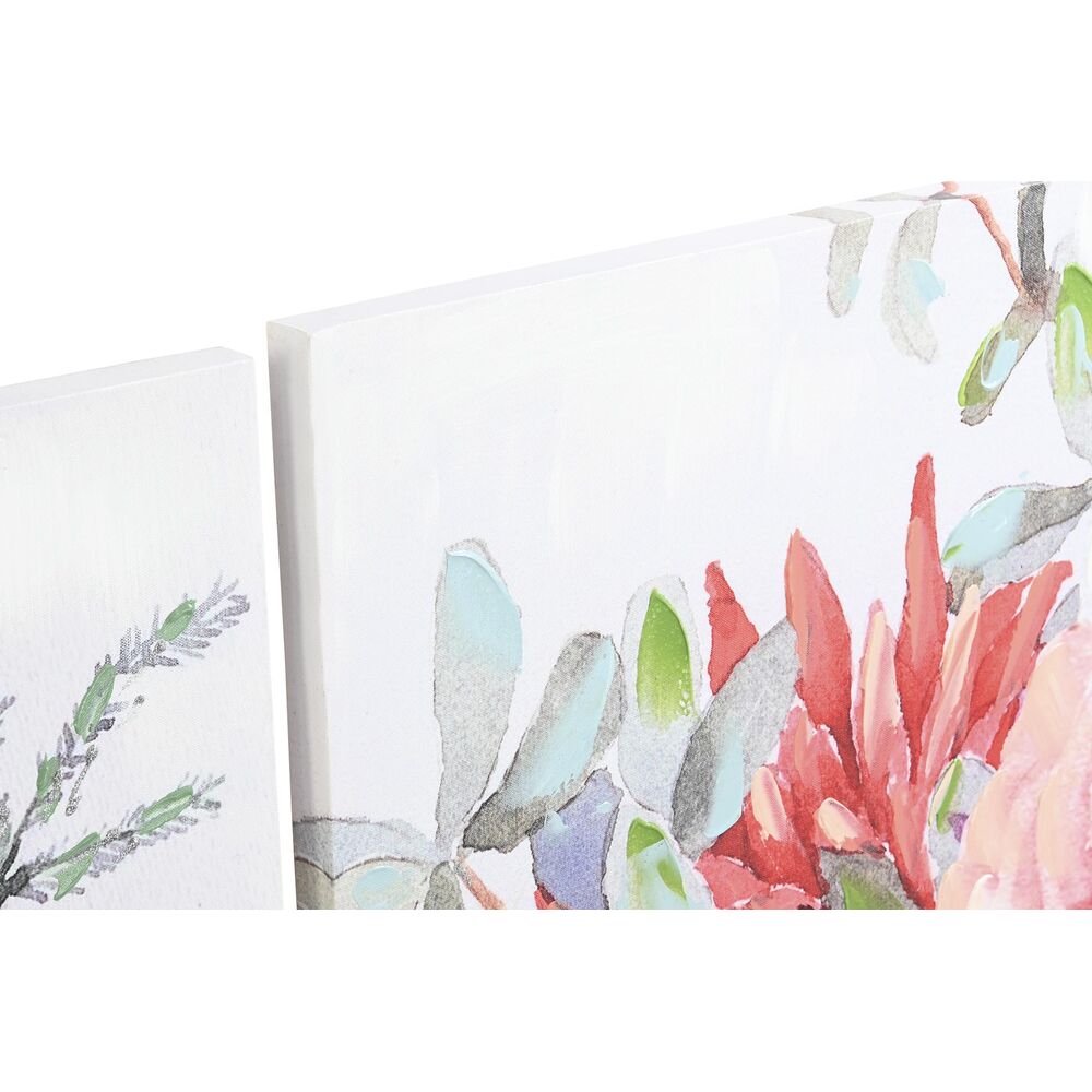 Tavla DKD Home Decor 150,5 x 2,7 x 60 cm Virágok Shabby Chic (2 antal) - 3