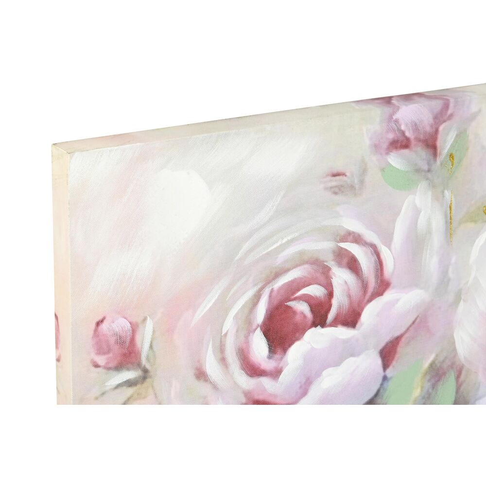 Tavla DKD Home Decor 80 x 3 x 80 cm Virágok Shabby Chic (2 antal) - 3