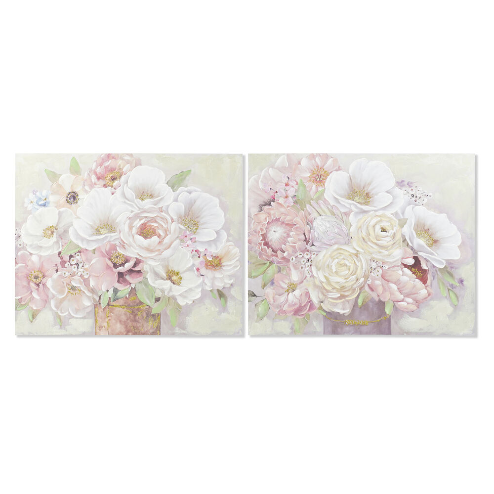 Tavla DKD Home Decor Vas 100 x 3 x 80 cm Shabby Chic (2 antal)