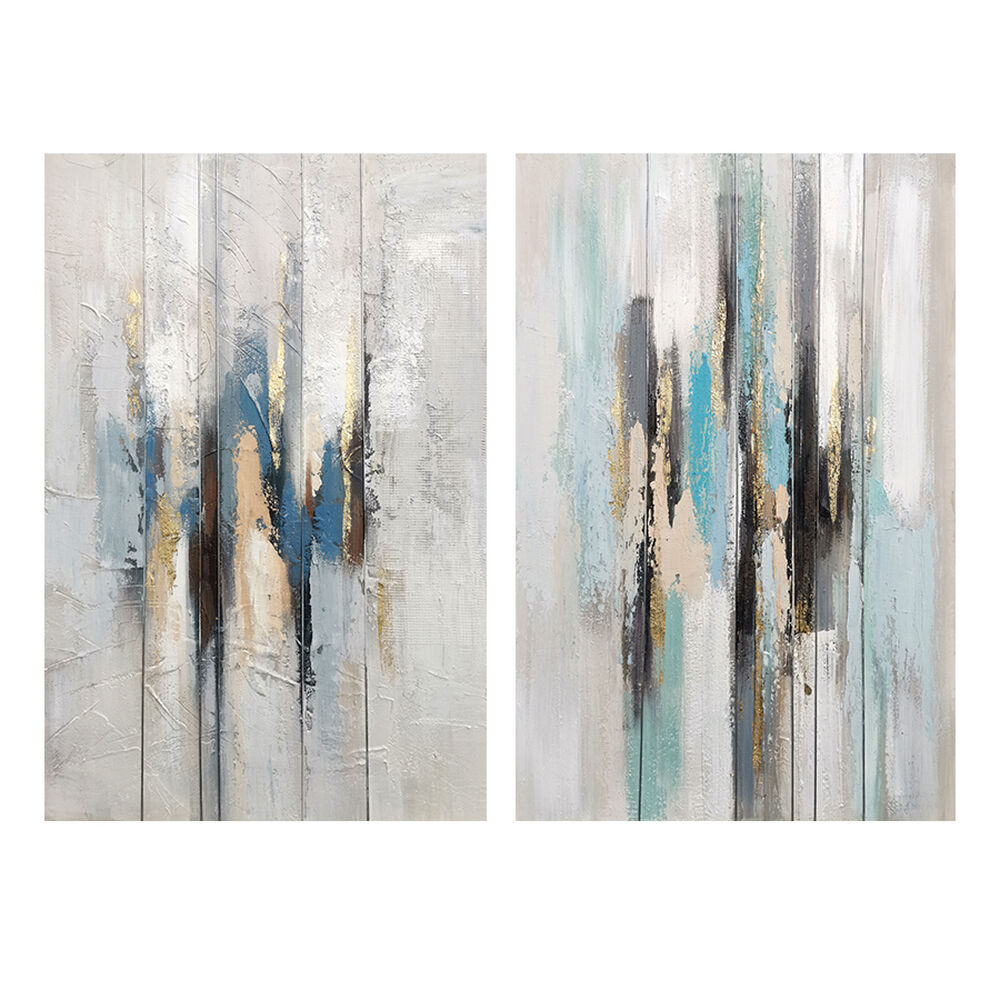 Tavla DKD Home Decor Abstrakt 80 x 3 x 120 cm Urban (2 antal)