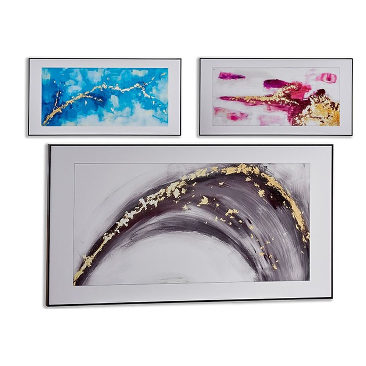 Kanvas Abstrakt 61,5 x 3 x 121 cm (3 antal) - 2