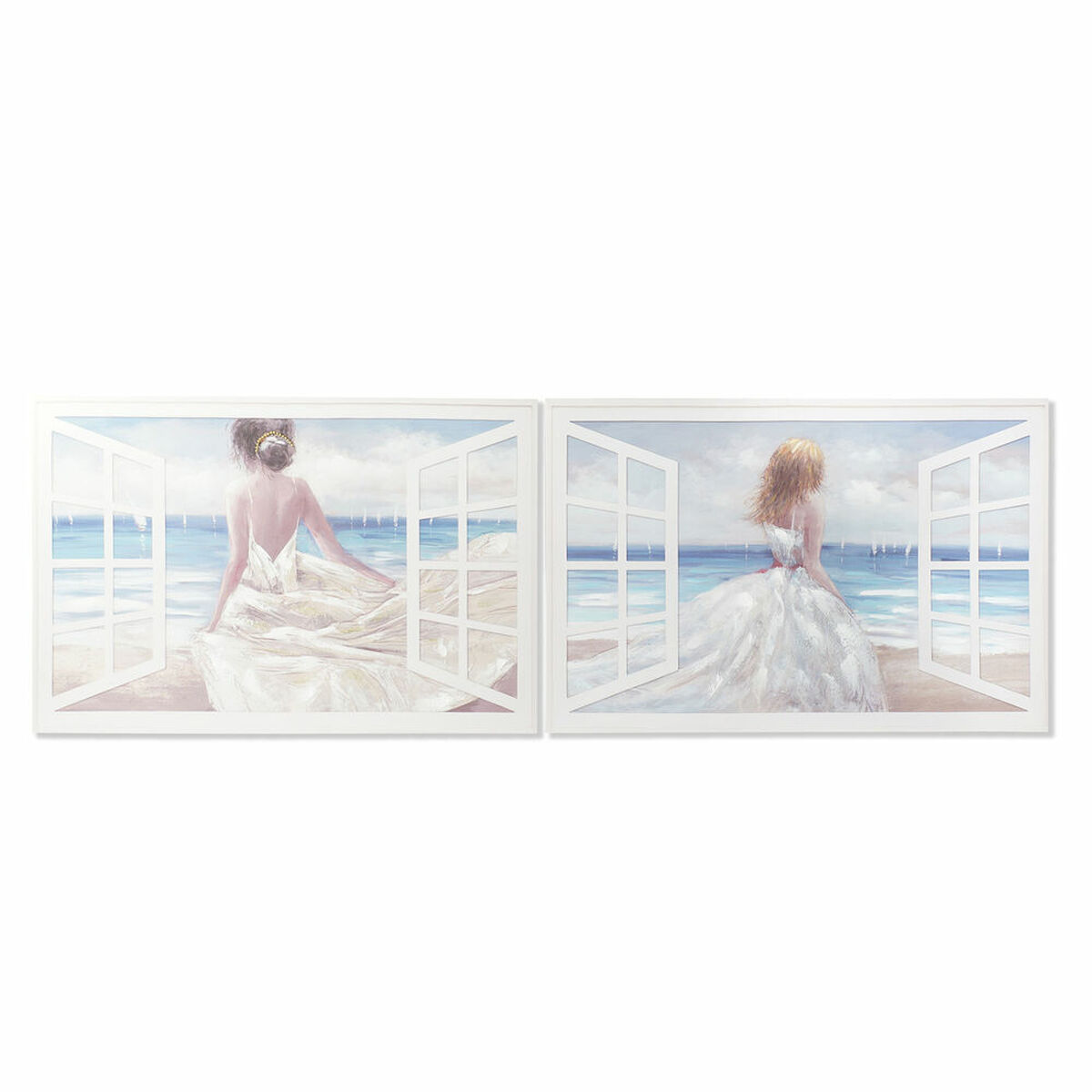 Tavla DKD Home Decor 120 x 3 x 80 cm Medelhavs (2 antal) - 4