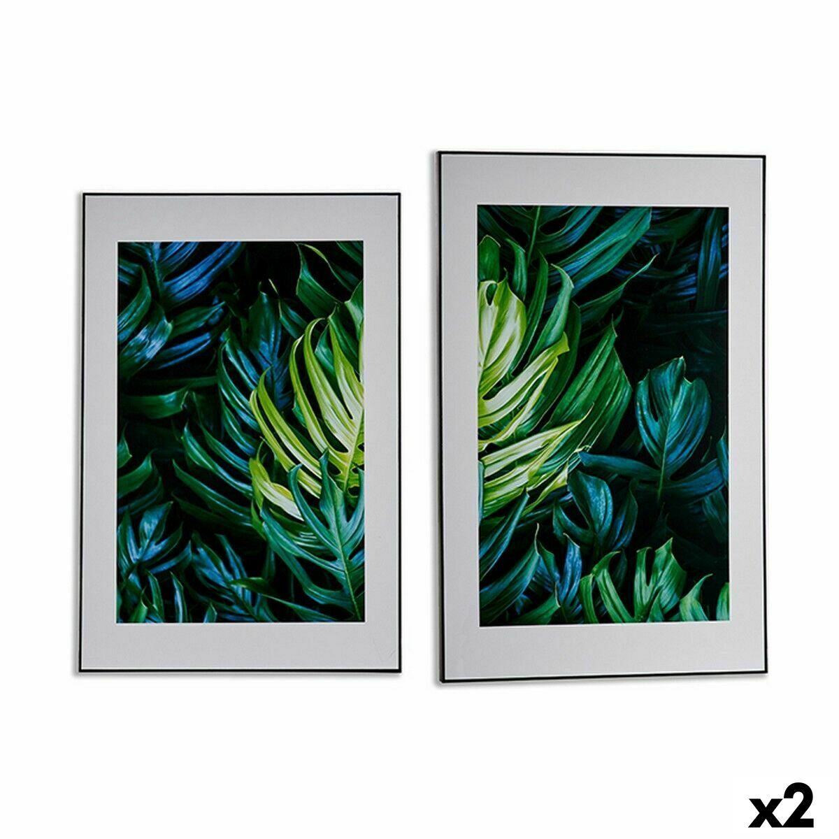 Kanvas Löv av en växt 81,5 x 3 x 121,5 cm (2 antal)