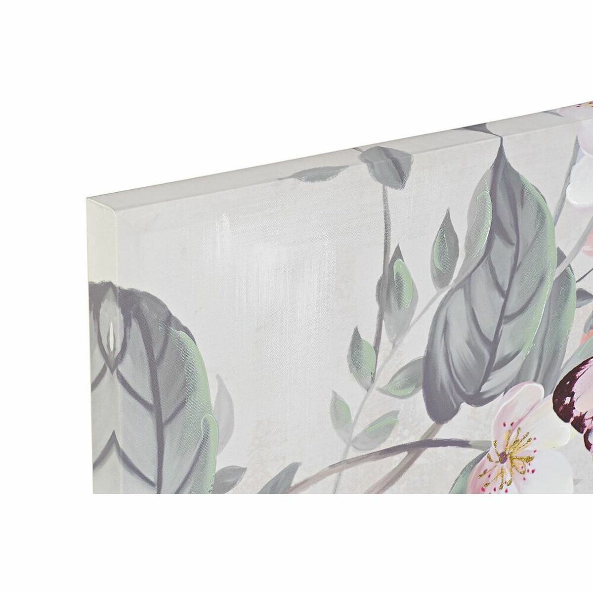 Tavla DKD Home Decor 80 x 3 x 80 cm Virágok Shabby Chic (2 antal) - 6