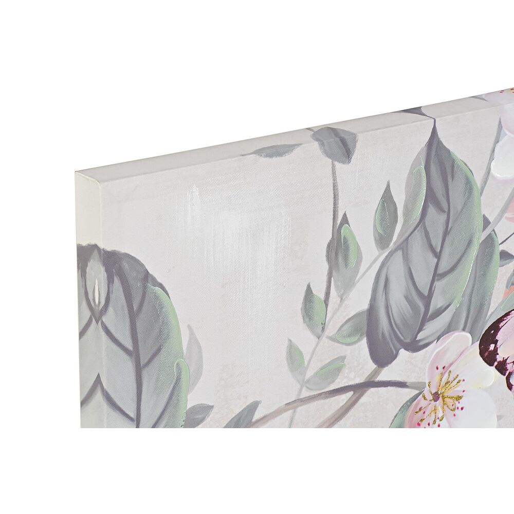 Tavla DKD Home Decor 80 x 3 x 80 cm Virágok Shabby Chic (2 antal) - 3
