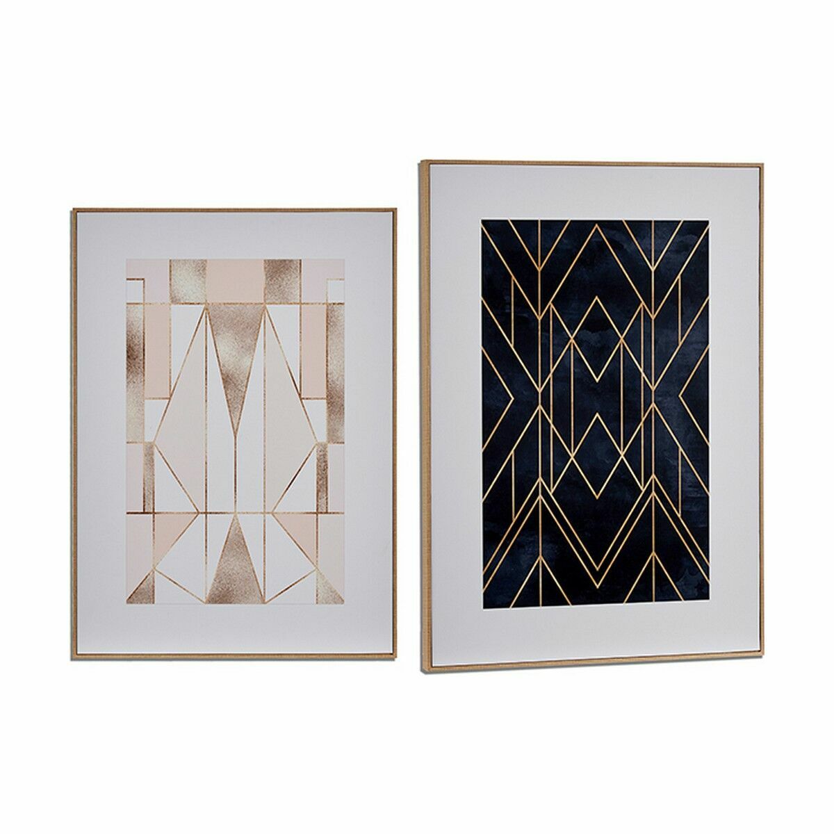 Kanvas Geometrisk 51,5 x 3 x 71,5 cm (2 antal) - 2