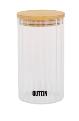 Genomskinlig glasburk Quttin    9 x 16 cm 780 ml 9 x 16,5 cm