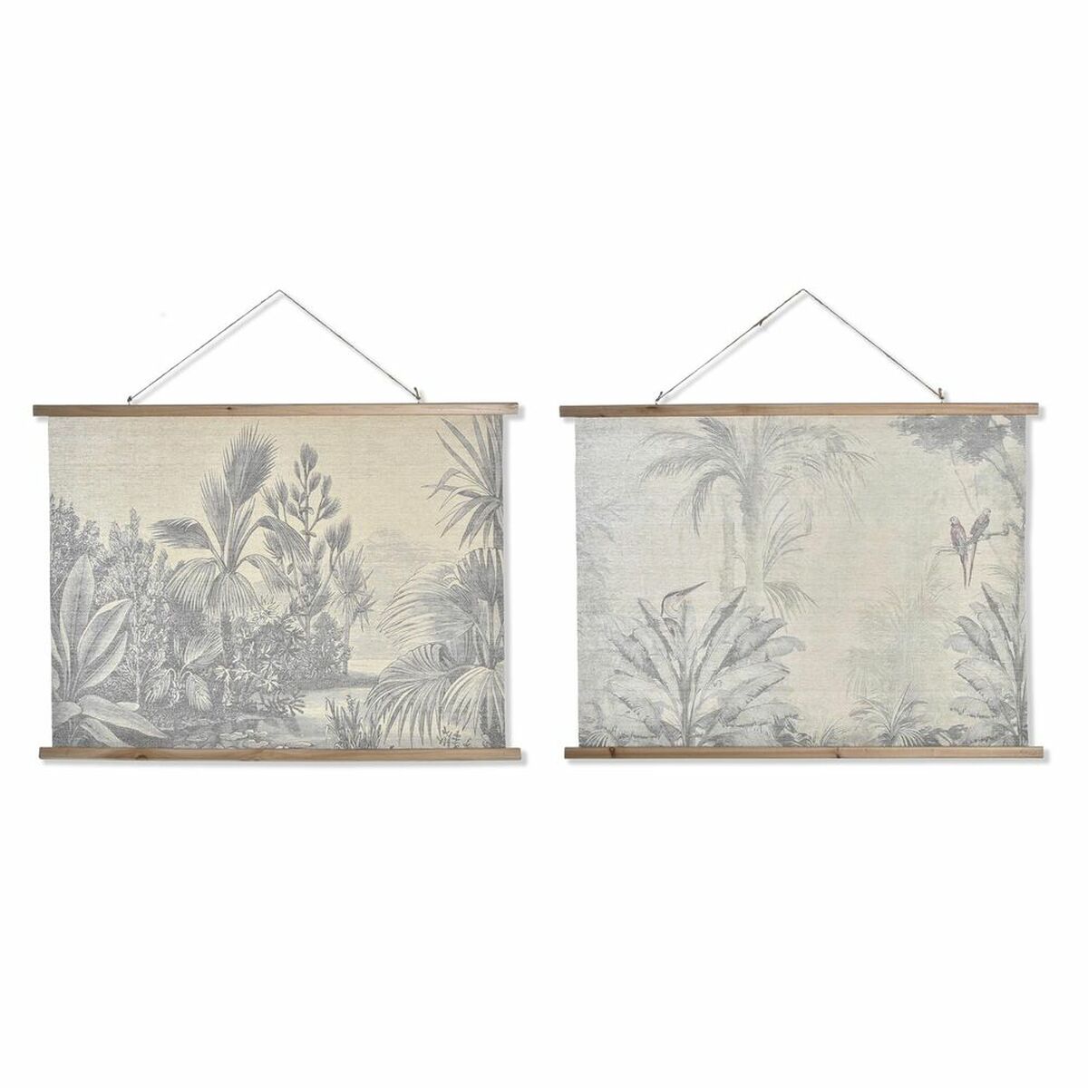Tavla DKD Home Decor Tropiskt 100 x 2 x 75 cm (2 antal) - 3