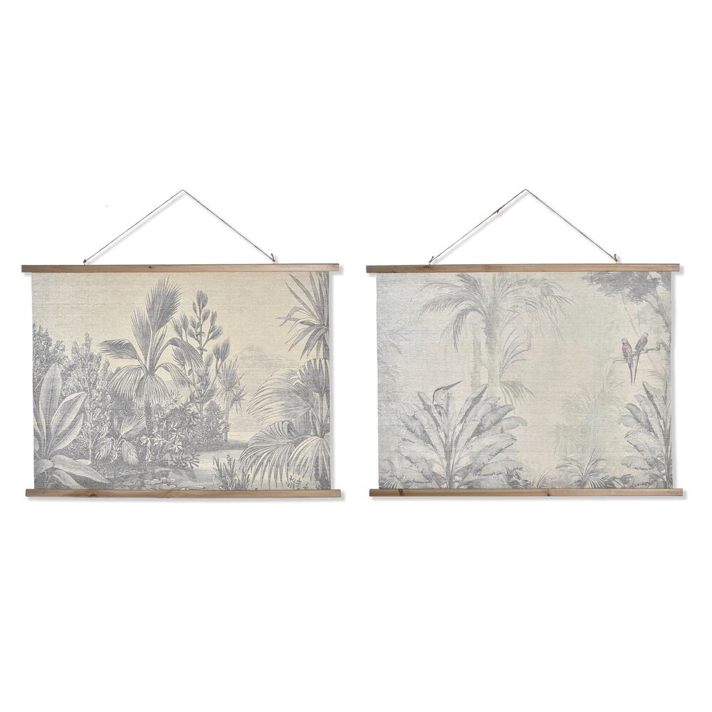 Tavla DKD Home Decor Tropiskt 100 x 2 x 75 cm (2 antal)