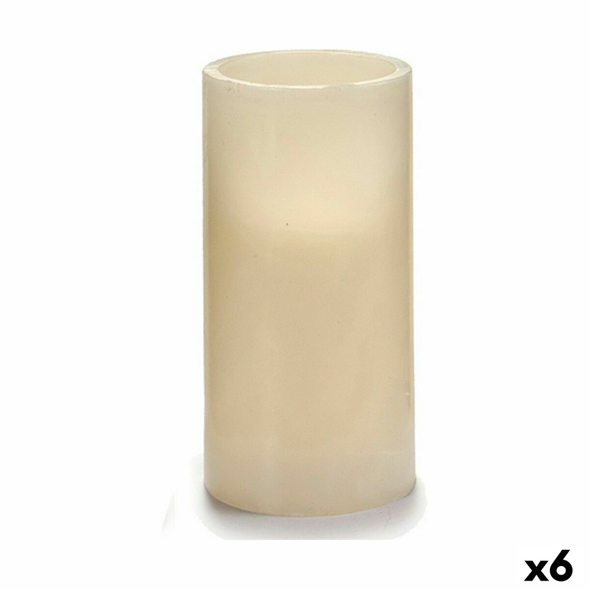LED Ljus Kräm 7,5 x 14,5 x 7,5 cm (6 antal)
