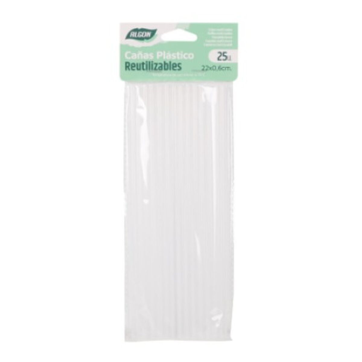 Återanvändbara sugrör Algon Transparent Plast 22 cm 25 antal - 2